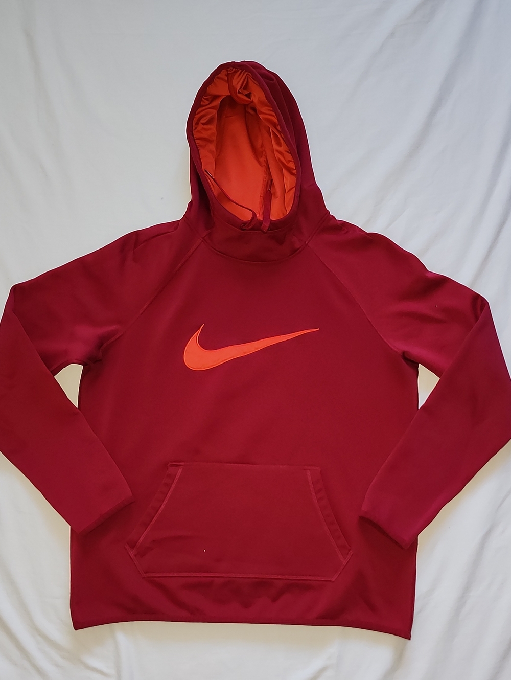 Nike Maroon Performance Pullover Hoodie W/ Thumbholes - Women's M